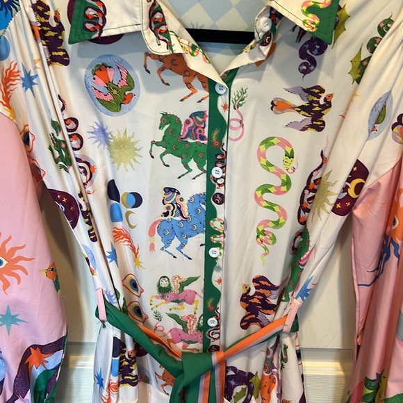 Boutique Long Sleeve Colorful Dress - Picture 3 of 4